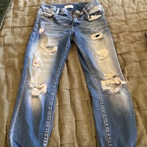 KanCan mid rise, ankle skinny jeans, size 27